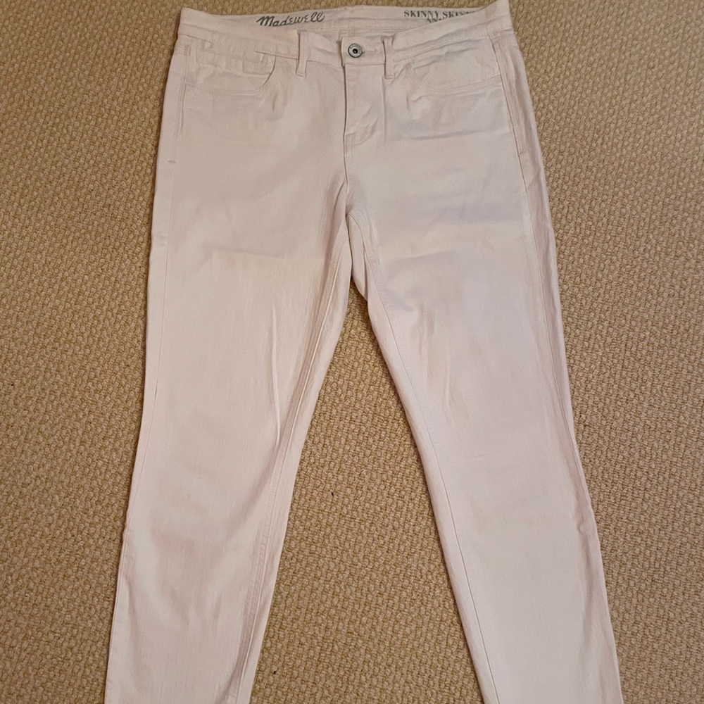 Madewell white skinny jeans